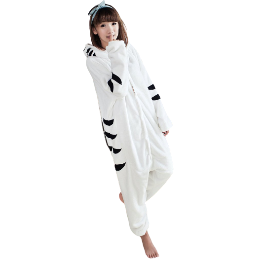 White Tiger Onesie Pajamas